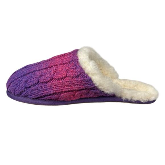 UGG Kids Scuffette Purple Sweater Knit Crochet Slipper Size US 5 - Picture 2 of 10